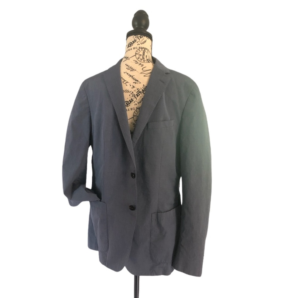 Michael Kors Men's Dusty Blue Solid Suit Sport Jacket (Blue 42R) 100% Cotton